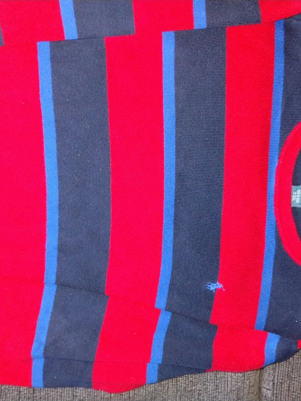 Ralph Lauren Junior's Crewneck Sweater in Navy, Red and Blue